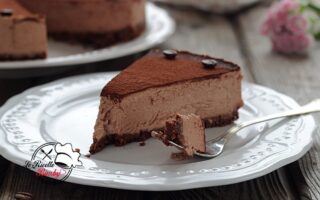torta fredda allo yogurt e caffè