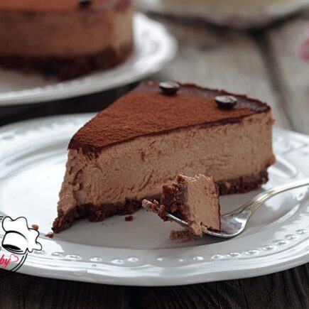 torta fredda allo yogurt e caffè