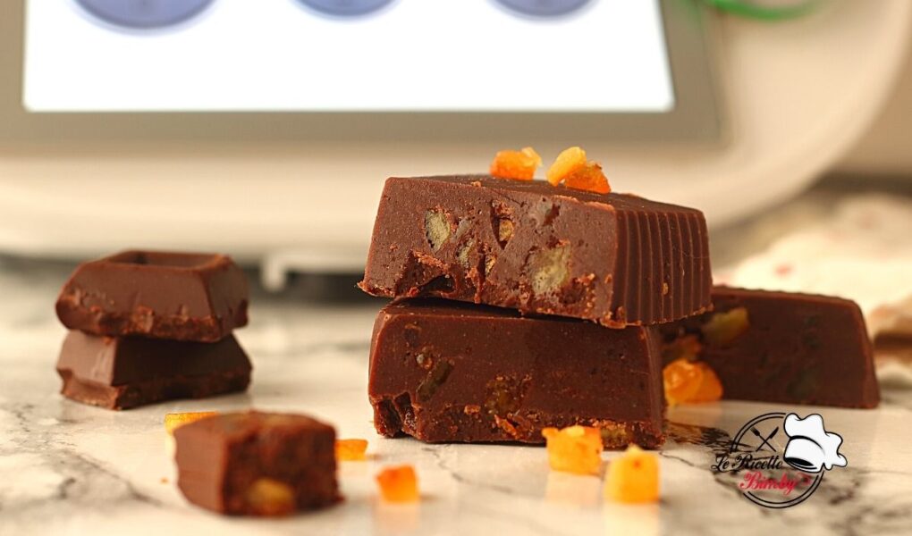TORRONE MORBIDO AL CIOCCOLATO E ARANCIA BIMBY