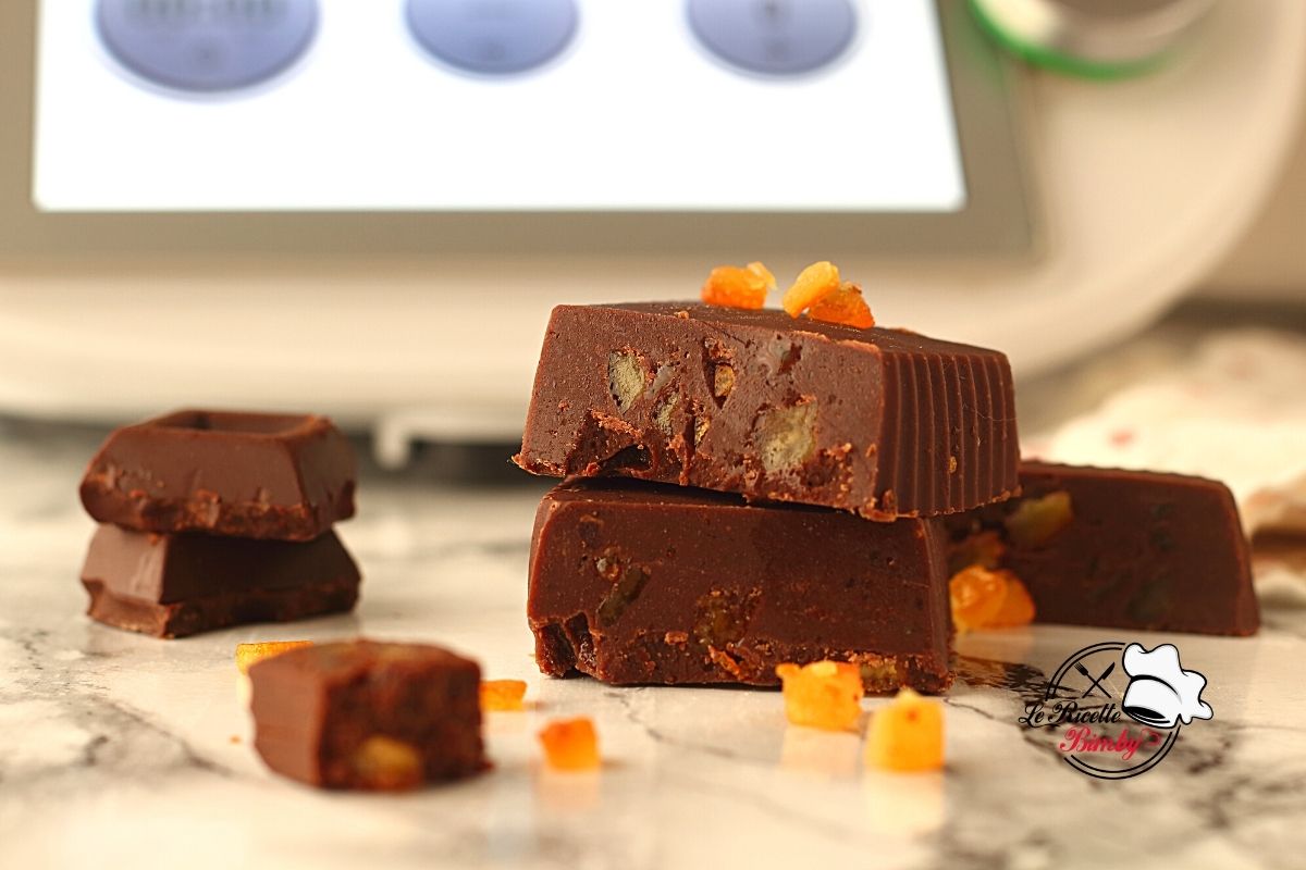 TORRONE MORBIDO AL CIOCCOLATO E ARANCIA BIMBY