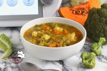 MINESTRONE DI ZUCCA CAVOLFIORE E BROCCOLI BIMBY