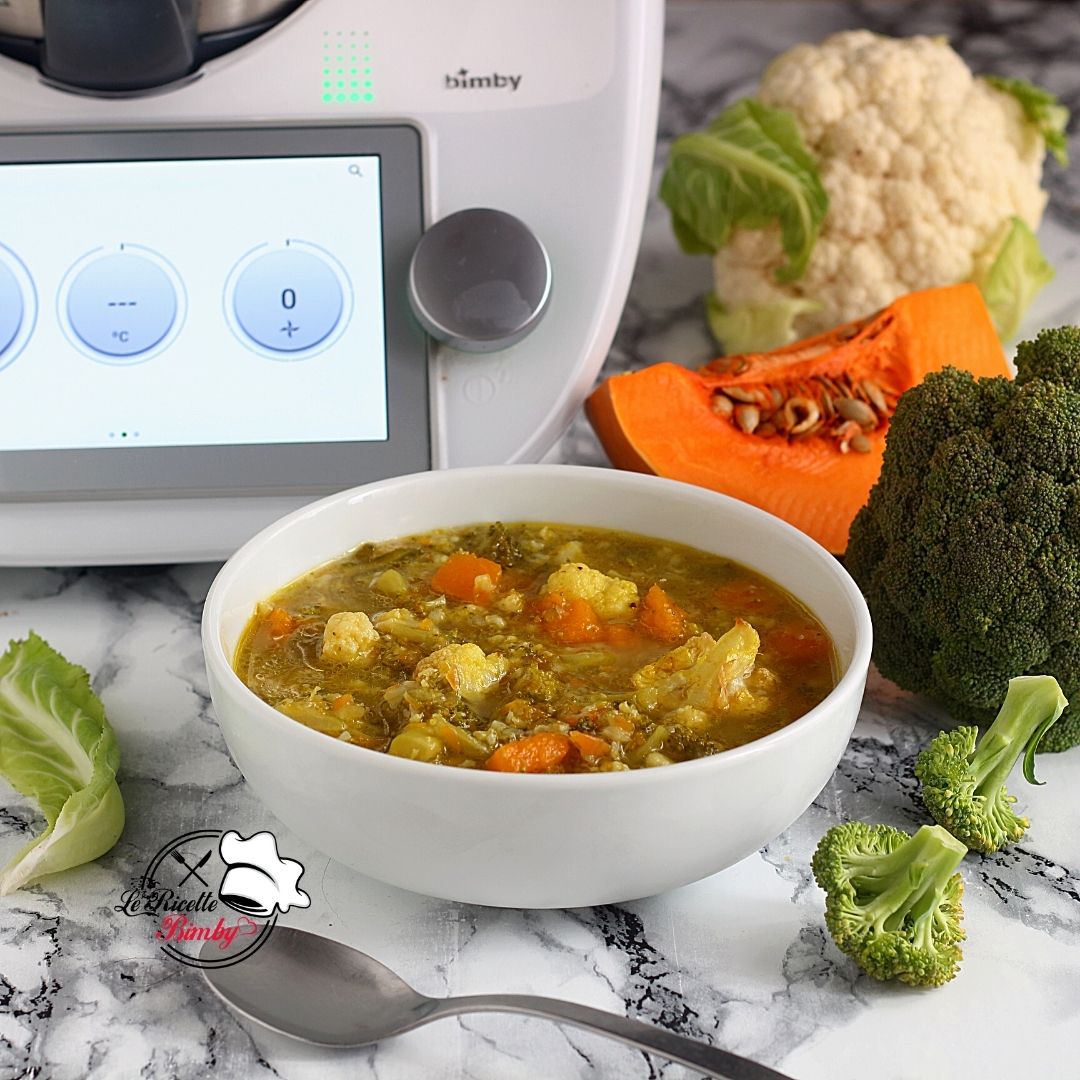 MINESTRONE DI ZUCCA CAVOLFIORE E BROCCOLI BIMBY