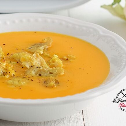 CAVOLFIORE ARROSTITO IN CREMA DI ZUCCA, un primo piatto dove le consistenze si uniscono in un connubio di colori e sapore in leggerezza