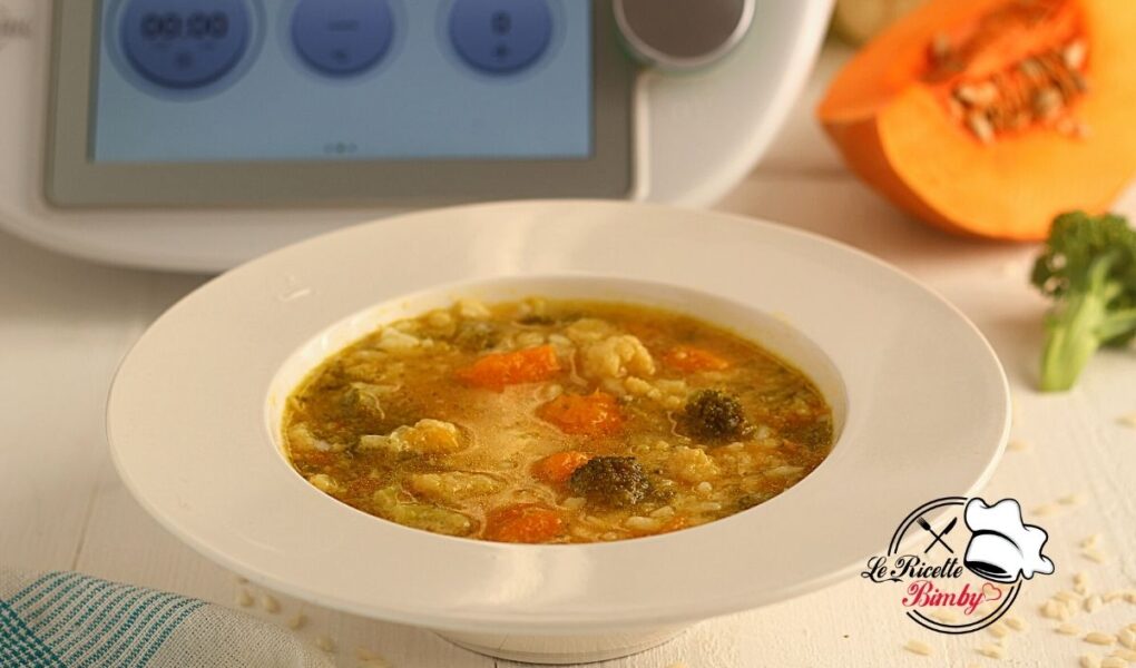 MINESTRA DI RISO ZUCCA BROCCOLI E CAVOLFIORI BIMBY