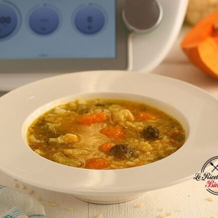MINESTRA DI RISO ZUCCA BROCCOLI E CAVOLFIORI BIMBY