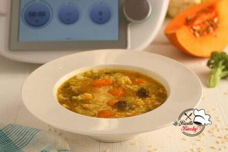 MINESTRA DI RISO ZUCCA BROCCOLI E CAVOLFIORI BIMBY