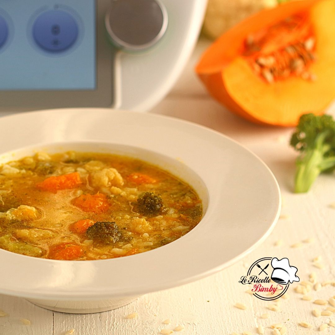 MINESTRA DI RISO ZUCCA BROCCOLI E CAVOLFIORI BIMBY