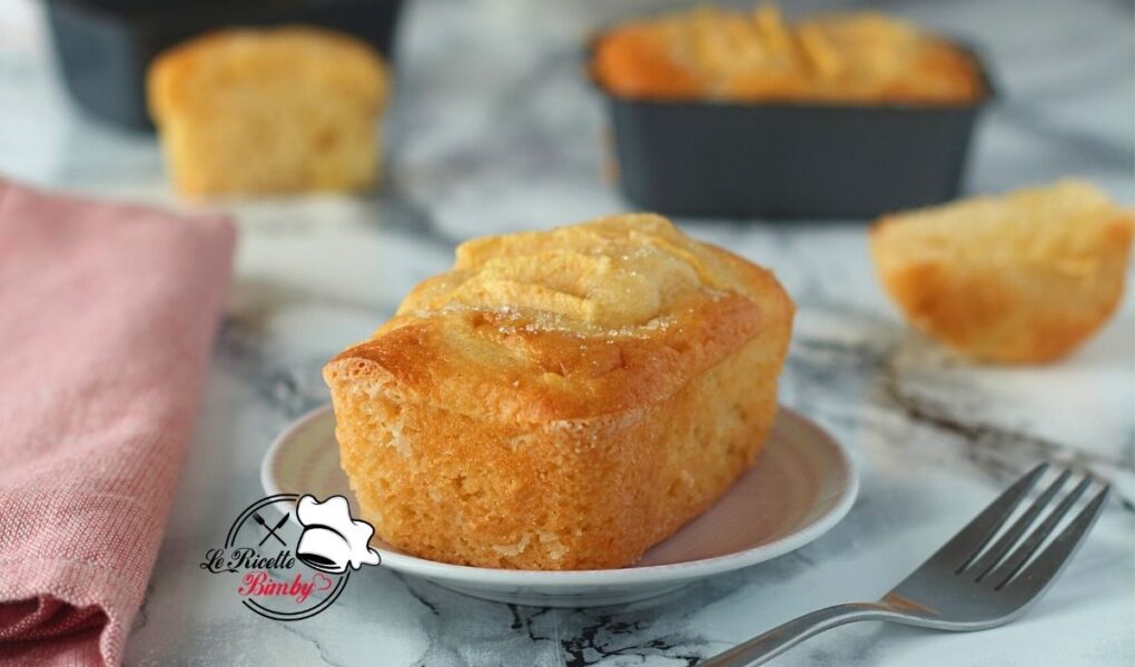 MINI PLUMCAKE ALLE MELE BIMBY morbidissimi profumati e leggeri da preparare per una merenda sana e genuina