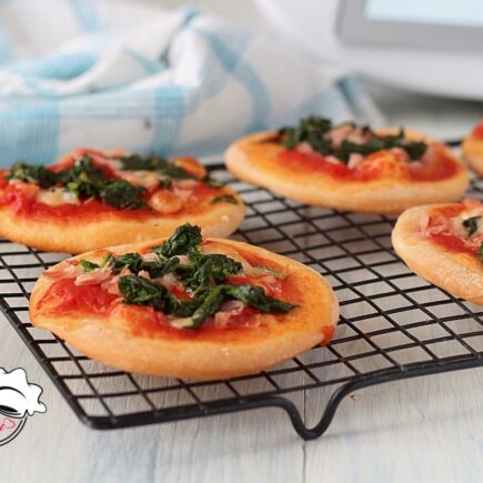 PIZZETTE DI SPINACI E PROSCIUTTO VELOCI BIMBY