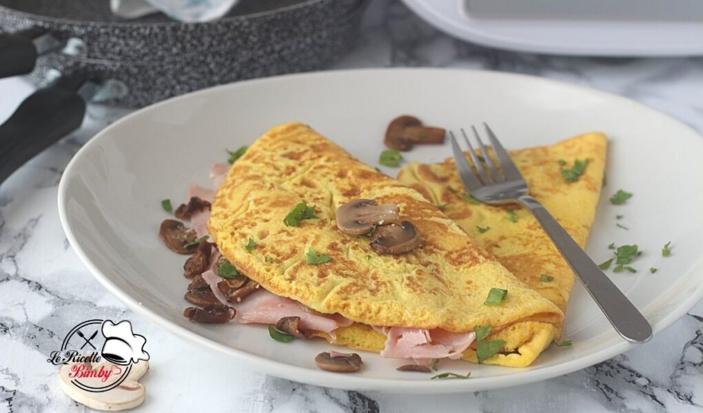OMELETTE PROSCIUTTO E FUNGHI SENZA LATTOSIO