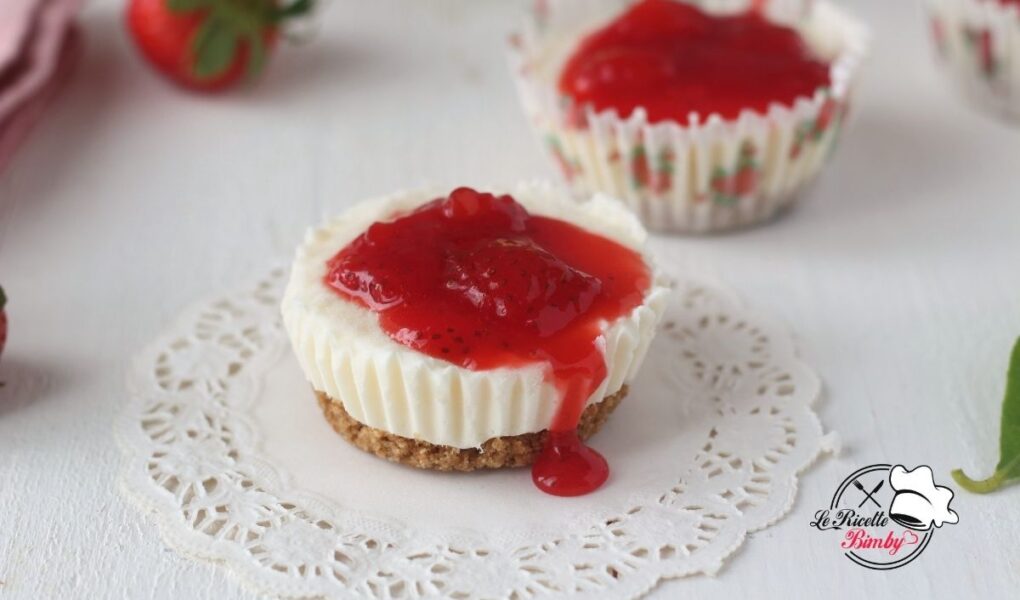 MINI CHEESECAKE ALLE FRAGOLE BIMBY tortine cremose
