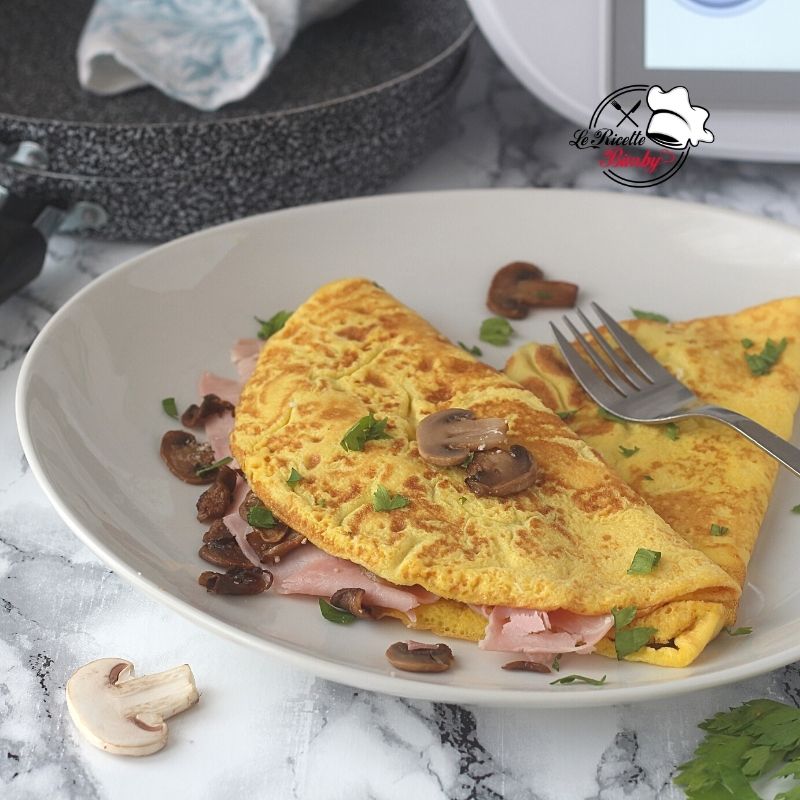 OMELETTE PROSCIUTTO E FUNGHI SENZA LATTOSIO