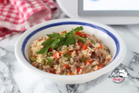 RISOTTO CON SALSICCIA PEPERONI E ZUCCHINE