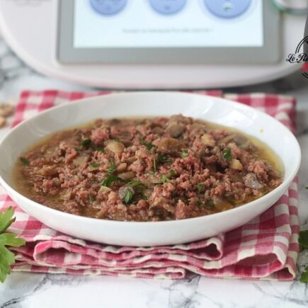 SUGO BIANCO CON SALSICCIA E FUNGHI BIMBY