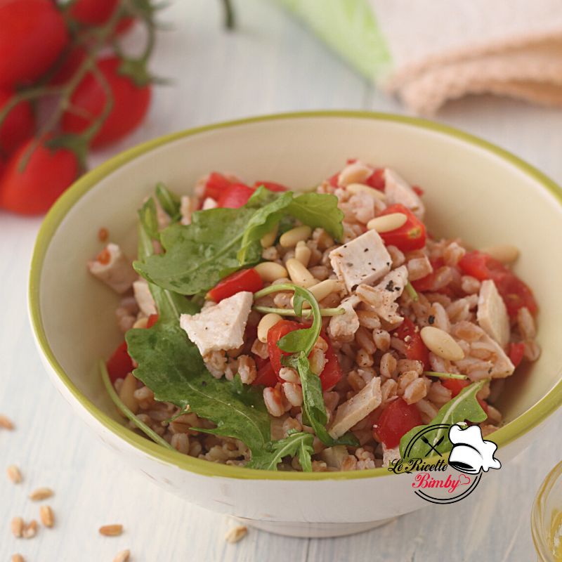 INSALATA DI FARRO E POLLO BIMBY