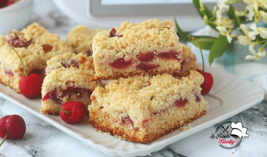 TORTA DI CILIEGIE CON CRUMBLE BIMBY