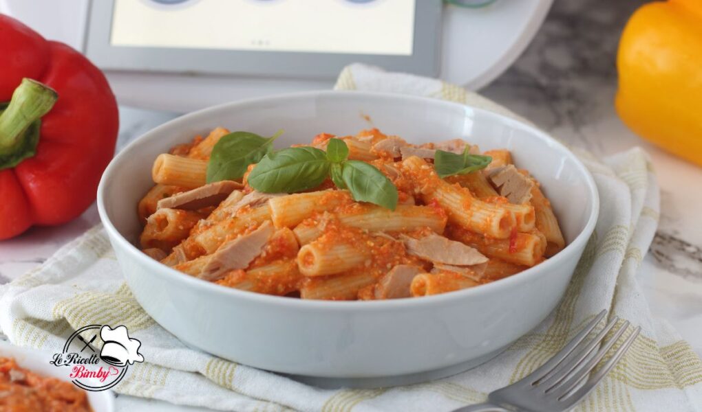 PASTA AL PESTO DI PEPERONI E TONNO BIMBY