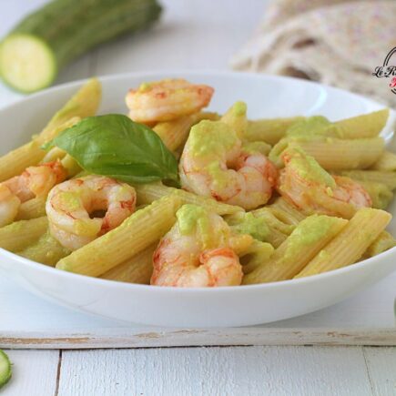 PASTA CON CREMA DI ZUCCHINE E GAMBERETTI BIMBY