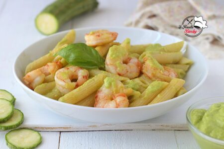 PASTA CON CREMA DI ZUCCHINE E GAMBERETTI BIMBY