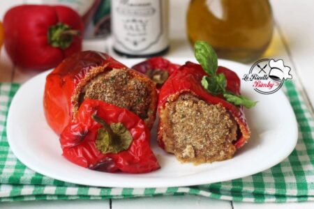 PEPERONI RIPIENI DI CARNE BIMBY