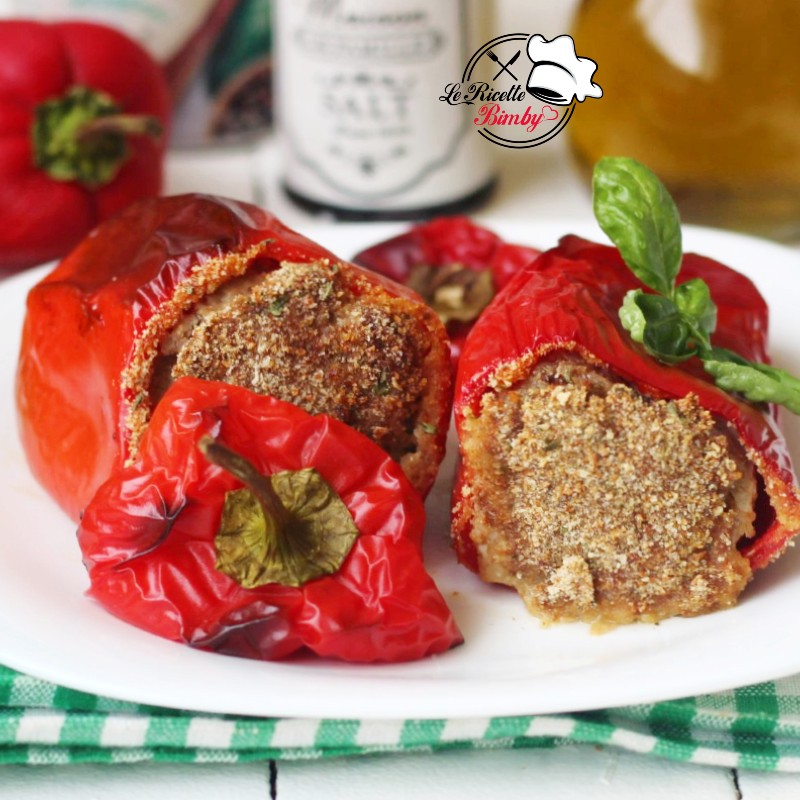 PEPERONI RIPIENI DI CARNE BIMBY