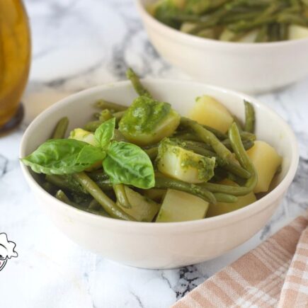 INSALATA DI PATATE E FAGIOLINI AL PESTO BIMBY