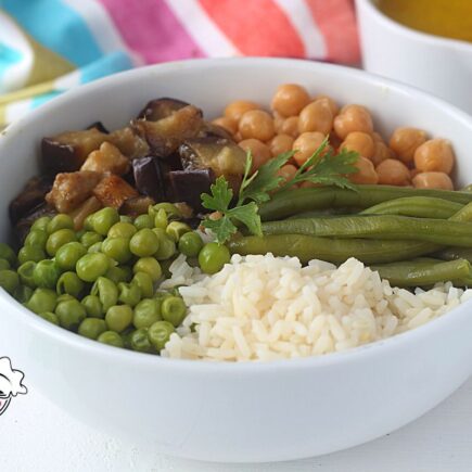 MELANZANE E CECI AL CURRY BIMBY