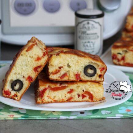 TORTA SALATA AI PEPERONI E OLIVE BIMBY