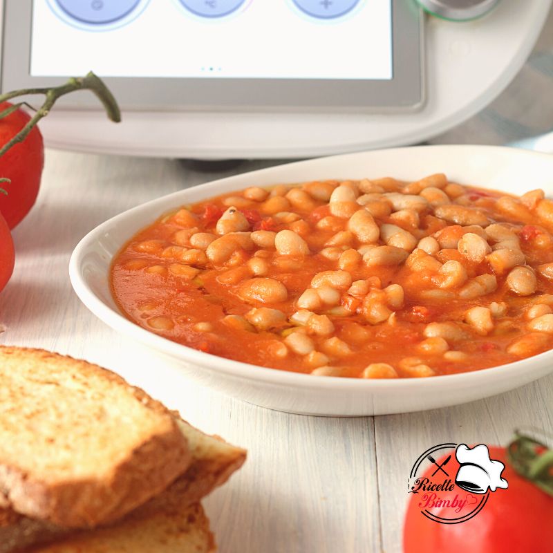 FAGIOLI VELOCI BIMBY CON PANE TOSTATO