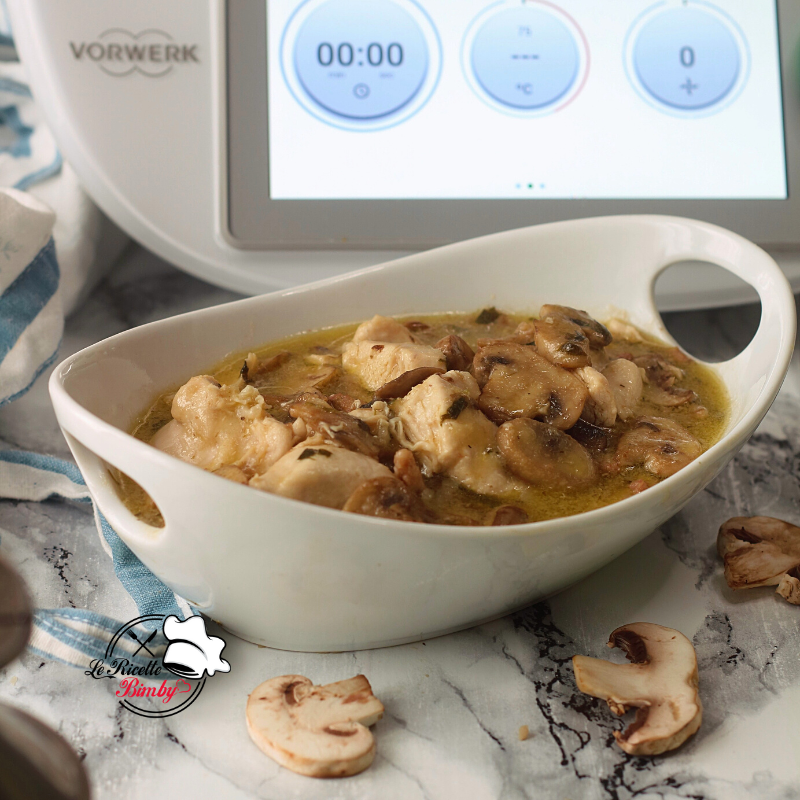POLLO AI FUNGHI BIMBY CREMOSO