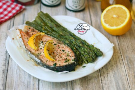 SALMONE CON ASPARAGI BIMBY