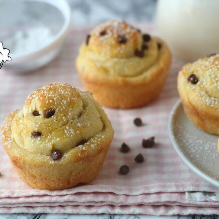 GIRELLE BRIOCHE CON GOCCE DI CIOCCOLATO BIMBY