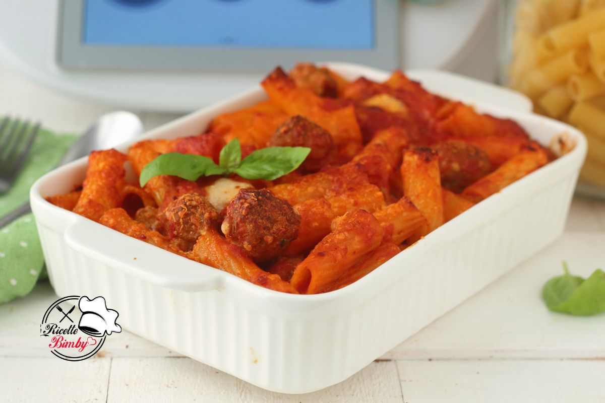 PASTA AL FORNO CON POLPETTE RICETTA BIMBY