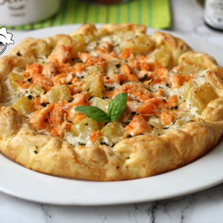 TORTA SALATA ALLE PATATE E SALMONE BIMBY