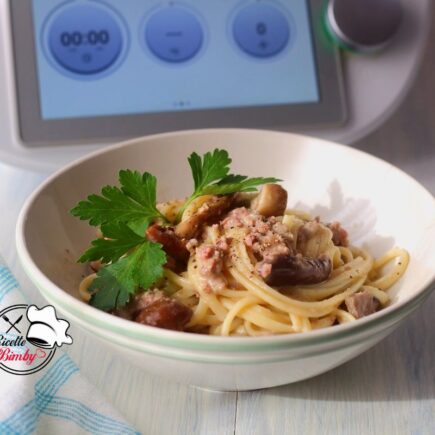 LINGUINE SALSICCIA E FUNGHI BIMBY