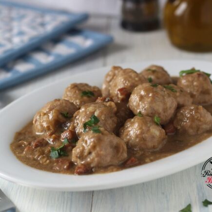 POLPETTE DI CARNE CREMOSE AI FUNGHI BIMBY