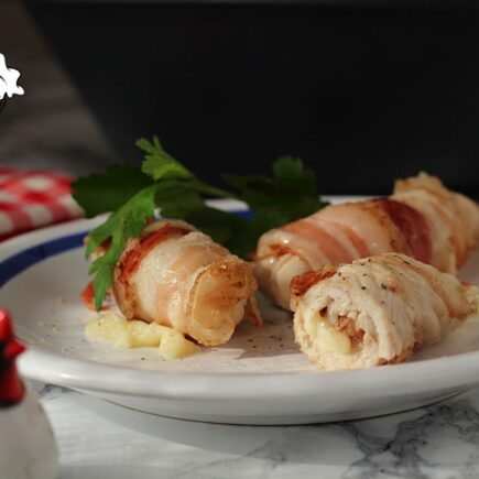INVOLTINI DI POLLO CON PANCETTA E SCAMORZA BIMBY