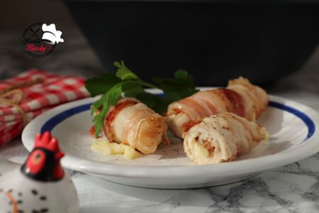 INVOLTINI DI POLLO CON PANCETTA E SCAMORZA BIMBY