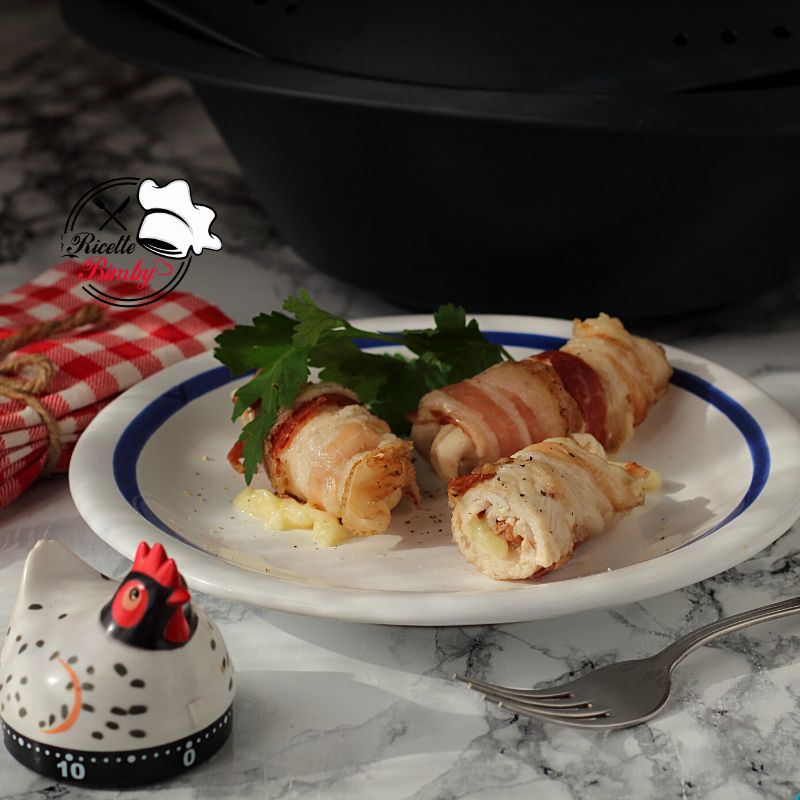 INVOLTINI DI POLLO CON PANCETTA E SCAMORZA BIMBY