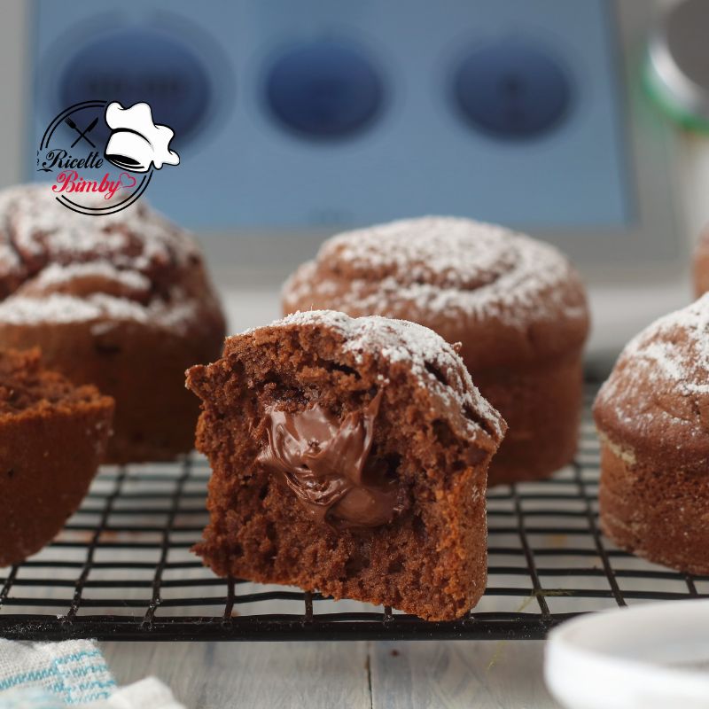 MUFFIN AL CACAO CON CUORE ALLA NUTELLA BIMBY