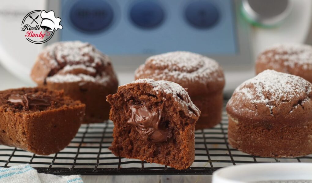 MUFFIN AL CACAO CON CUORE ALLA NUTELLA BIMBY