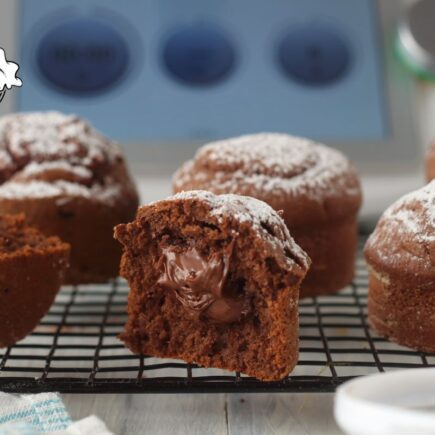 MUFFIN AL CACAO CON CUORE ALLA NUTELLA BIMBY