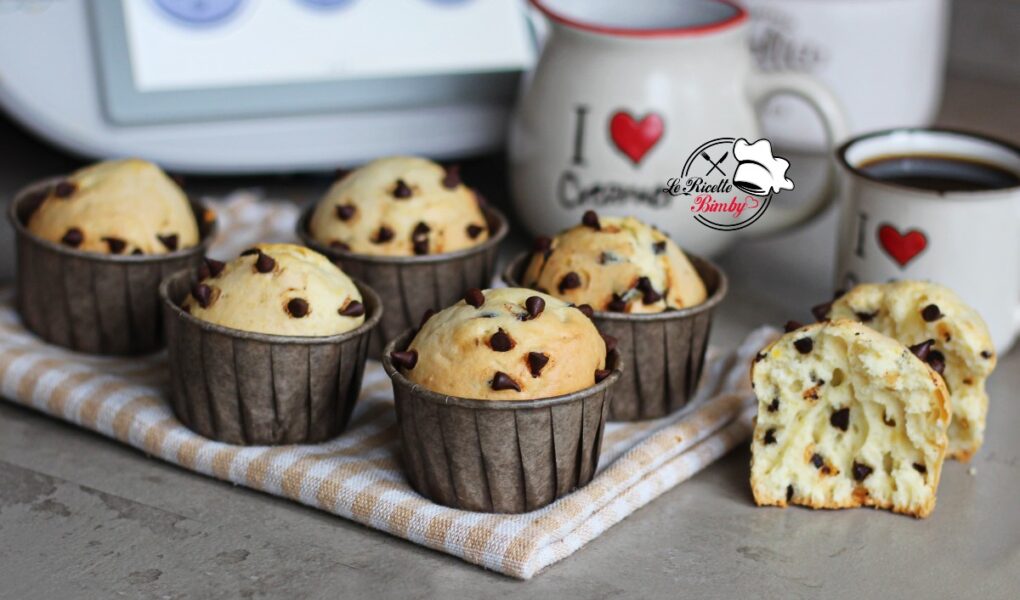 MUFFIN SOFFICI CON GOCCE DI CIOCCOLATO BIMBY