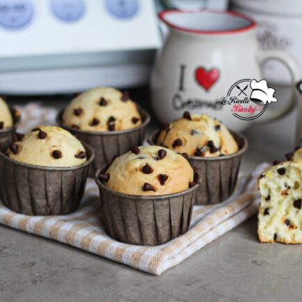 MUFFIN SOFFICI CON GOCCE DI CIOCCOLATO BIMBY