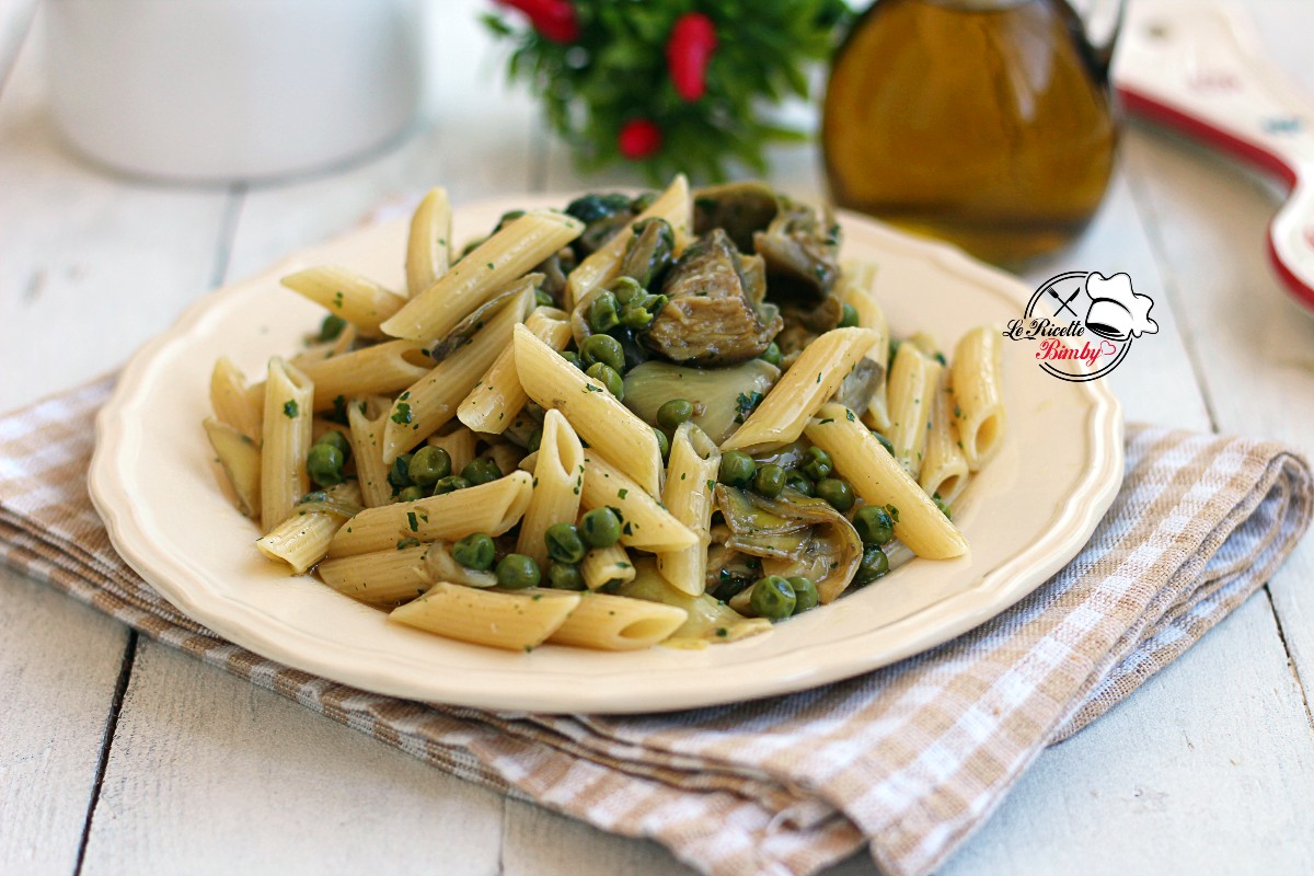 PASTA CARCIOFI E PISELLI BIMBY