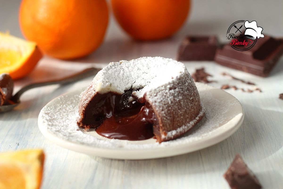 TORTINO ALL'ARANCIA E CIOCCOLATO BIMBY DAL CUORE MORBIDO
