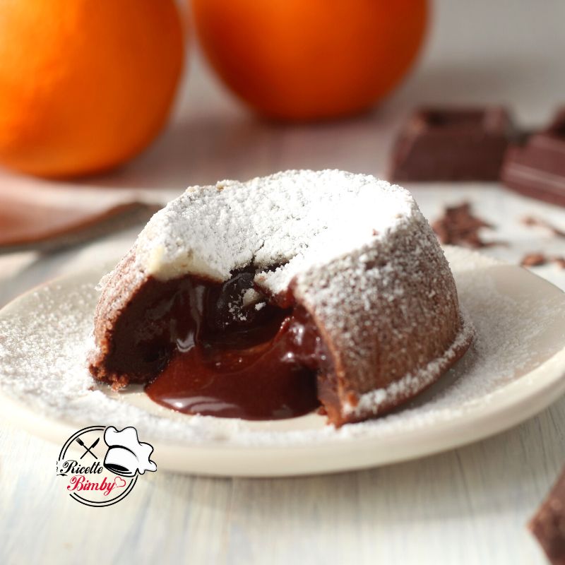 TORTINO ALL'ARANCIA E CIOCCOLATO BIMBY DAL CUORE MORBIDO