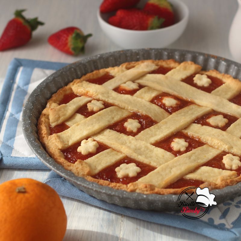 CROSTATA ALLE FRAGOLE E ARANCIA BIMBY