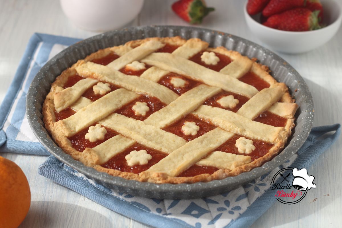 CROSTATA ALLE FRAGOLE E ARANCIA BIMBY