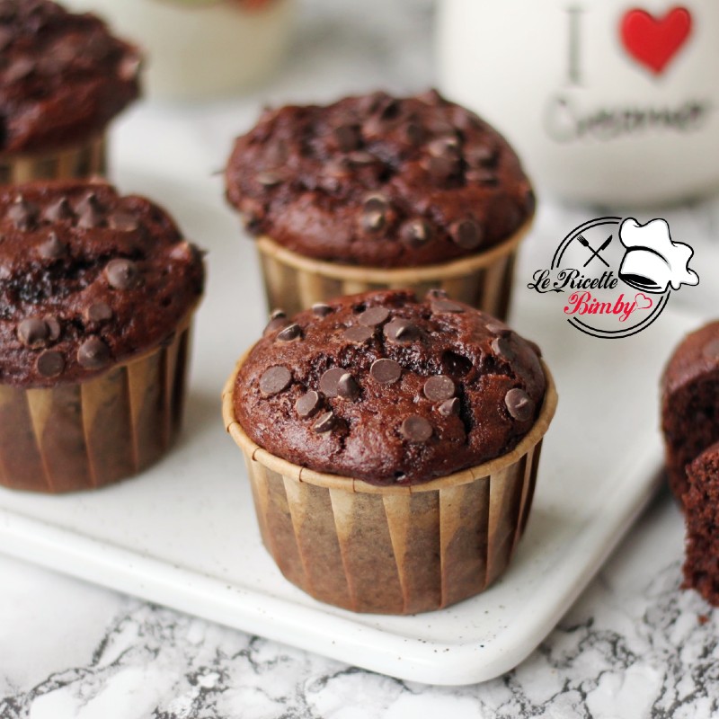 MUFFIN AL CACAO E CIOCCOLATO